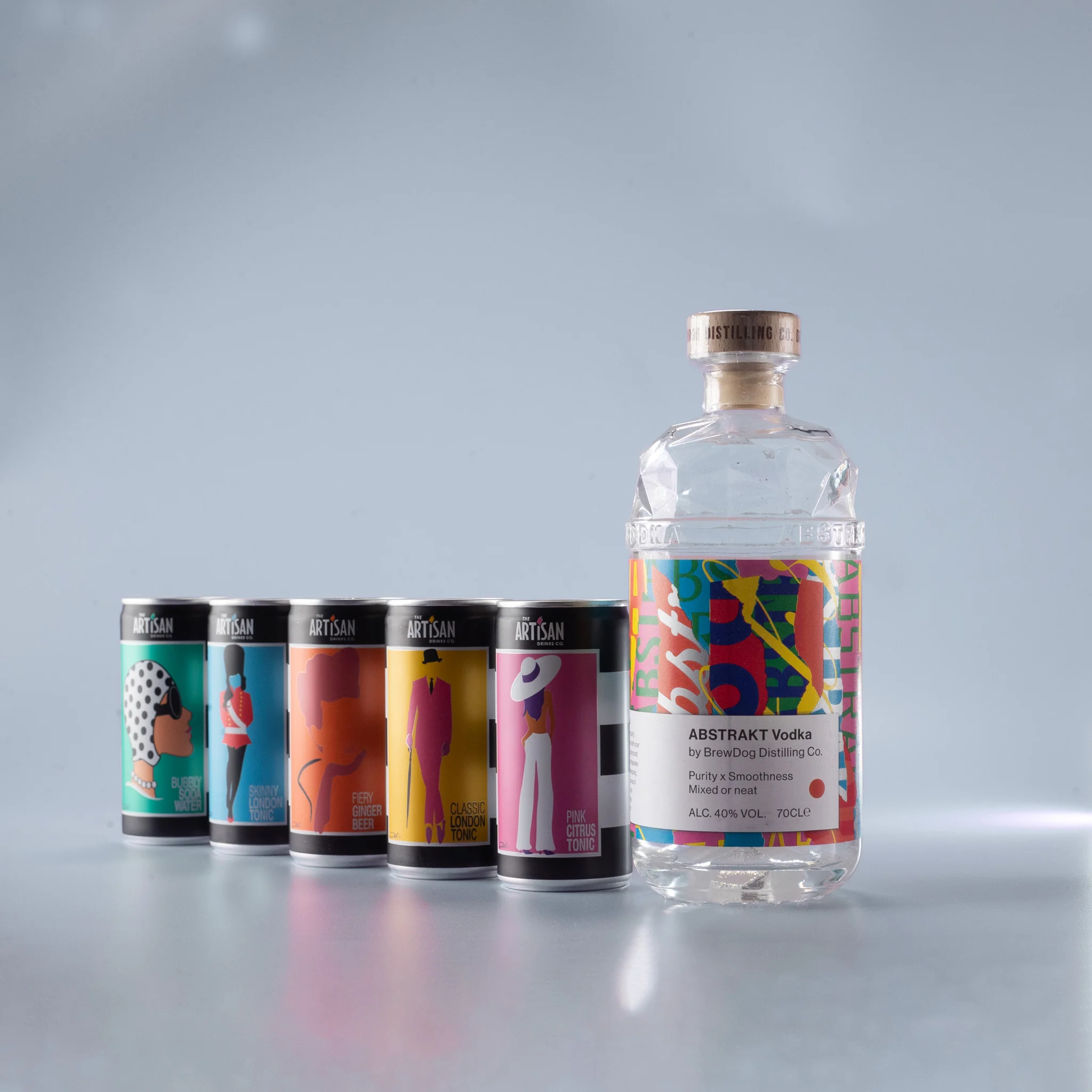Abstrakt Vodka + Artisan Can Mixers - Bundle