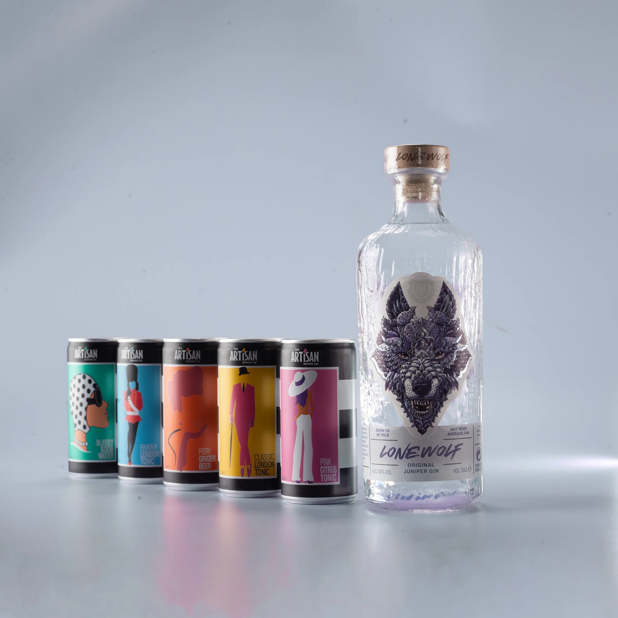 Lonewolf Gin + Artisan Can Mixers - Bundle